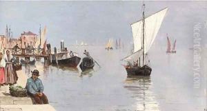 On the lagoon, Venice by Antoinetta Brandeis