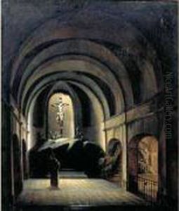 La Chapelle Du Calvaire A L'eglise Saint Roch A Paris by Charles Marie Bouton