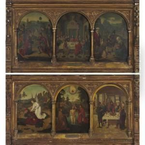 Scenes From The Passion Of Christ: A Pair Of Panels by Dieric the Elder Bouts