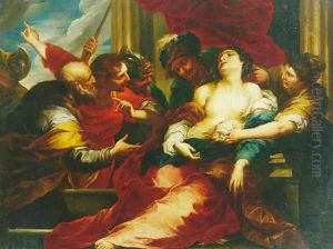 The death of Lucretia by Bartolomeo Biscaino
