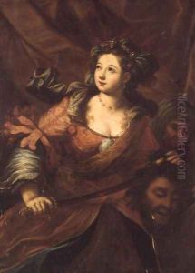 Judith leaving Holofernes tent by Bartolomeo Biscaino