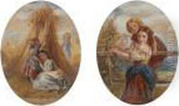 Children In The Wheat Field And Girls Along Fence: Two Works - view 1