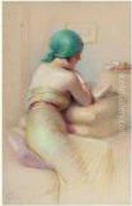 Jeune Femme Lisant by Gaston Bouy