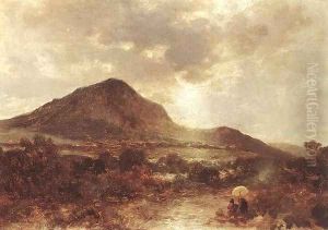 Landscape with Mountain 1870s by Pal Bohm