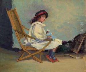 Young Girl And Her Doll by Harriette Bowdoin