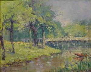 Footbridge Over The Stream by Harriette Bowdoin