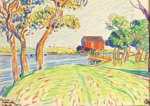 Old Mill, Sheepshead Bay by Oscar Bluemner