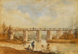 Bridge Over The River Zonder Einde, Genadendal by Thomas William Bowler