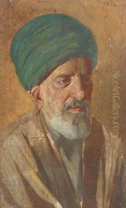 Portrait of an Arab, bust-length, in traditional dress by Cesare Biseo