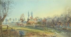 River Landscape With Pollarded Willows by George Price Boyce