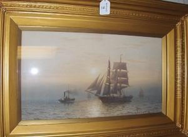 Ship From Near Quarter At Twilight - view 1