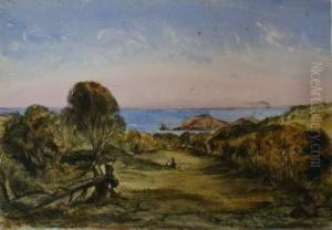 Two Figures In A Landscape by Emma Minnie Boyd