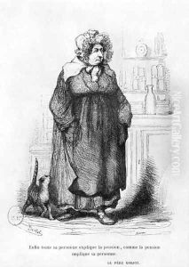 Madame Vauquer, illustration from 'Le Pere Goriot' by Honore de Balzac by (Albert d'Arnoux) Bertall