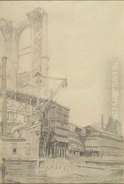 Building Of The Manhattan Bridge. - view 1