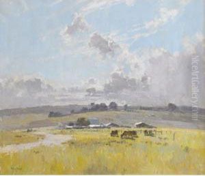 Landscape With Cattle And Farm Buildings by Theodore Penleigh Boyd