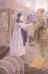 The Farewell; Going Home; Troop Ship by Theodore Penleigh Boyd