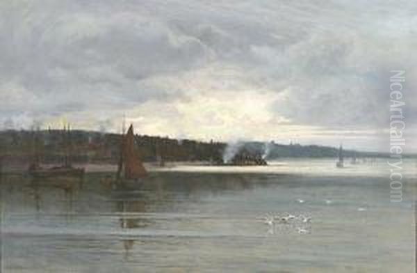 Birkenhead Coast With Fishing Boats - view 1