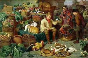 Market Scene by Henry Charles Bryant