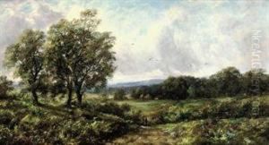 A Mother And Child On A Sunny Track by George Boyle