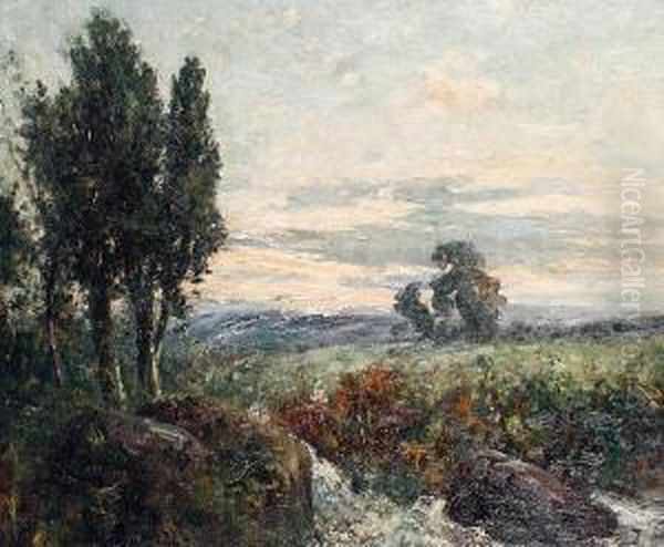 A Country Landscape At Dusk - view 1
