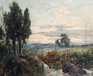 A Country Landscape At Dusk