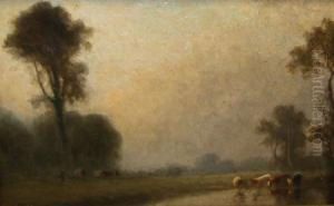 Meadow Landscape With Cattle