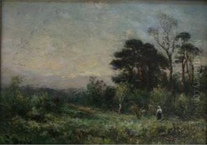 Figure On A Path At Twilight by George Boyle