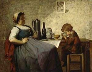 Maternal Happiness by Adolf von Becker