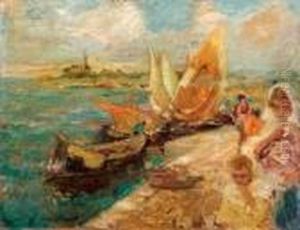Scena Lagunare by Attilio Bozzato