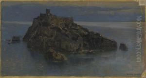 Blaue Insel (isola Di Bergeggi Bei Spotorno) by Eugen Felix Prosper Bracht