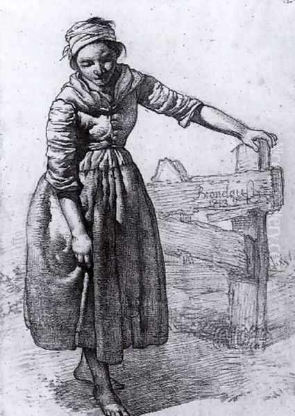 Girl Standing by a Fence 1813 - view 1