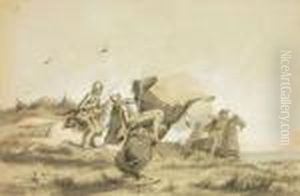 Ritterkampf by Eugen Felix Prosper Bracht