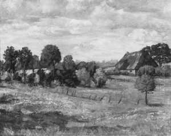 Sommerlandschaft Mit Bauernhausern. - view 1