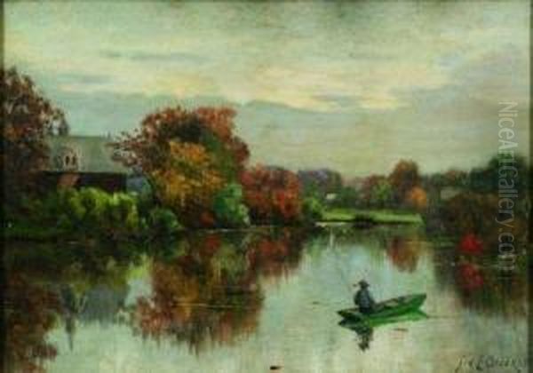 Pond Fishing, Autumn - view 1