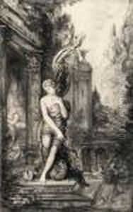 'homme Qui Court Apres La Fortune Et Celui Qui L'attend Dans Sonlit by Felix Bracquemond