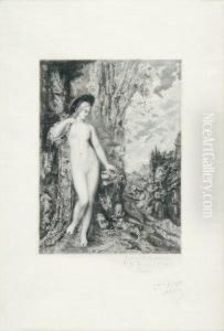 Le Lion Amoureux, Les Fables De Lafontaine by Felix Bracquemond