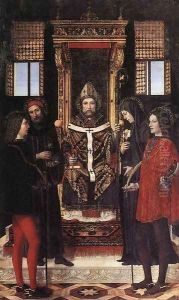 St Ambrose with Saints