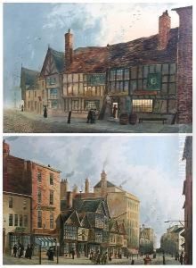 "old Market Street", And "old
Sun Tavern (the Poets Corner), Long Mill Gate", Manchester, A Pair "old Market Street", And "old
Sun Tavern (the Poets Corner), Long Mill Gate", Manchester, A Pair