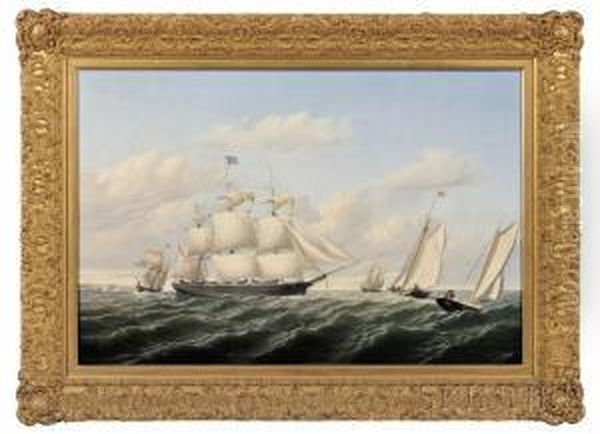 The Whaleship
Speedwell Of Fairhaven Outward Bound Off Gay Head
1853. - view 1