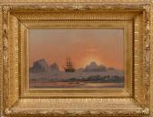 Arctic Sunset With The Ice Bound by William Bradford