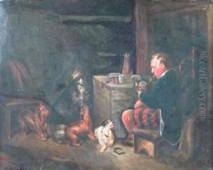 the Scotsman And His Hounds by Basil Bradley