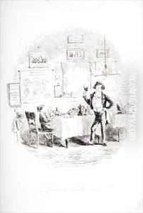 The friendly waiter and I by Hablot Knight Browne