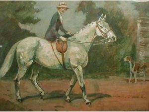 Lady On A Grey by Cuthbert Bradley