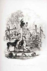 Mr. Pickwick in the pound by Hablot Knight Browne