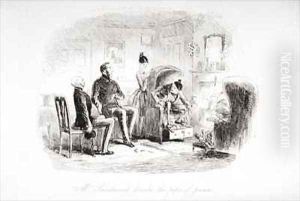 Mr. Smallweed breaks the Pipe of Peace by Hablot Knight Browne