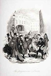 The pugnacious cabman by Hablot Knight Browne