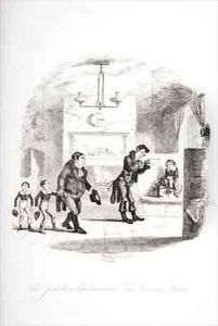 The Yorkshire schoolmaster at the Saracen's Head by Hablot Knight Browne