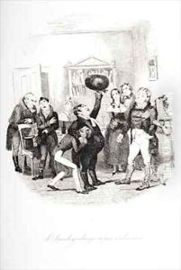 Mr. Snawley enlarges on parental instinct by Hablot Knight Browne