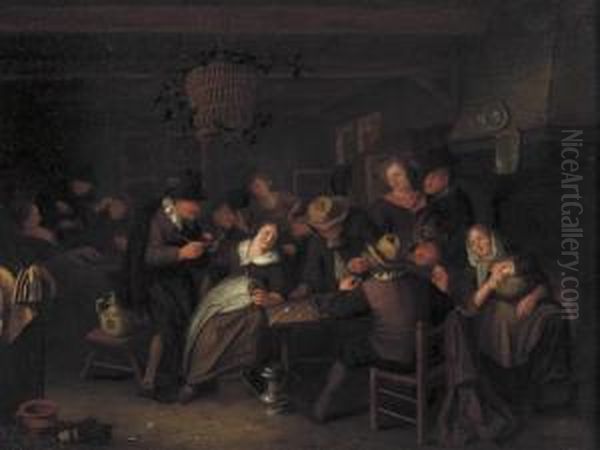 Peasants Making Merry In An Interior - view 1