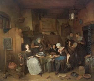 A Durante Il Pranzo by Richard Brakenburgh